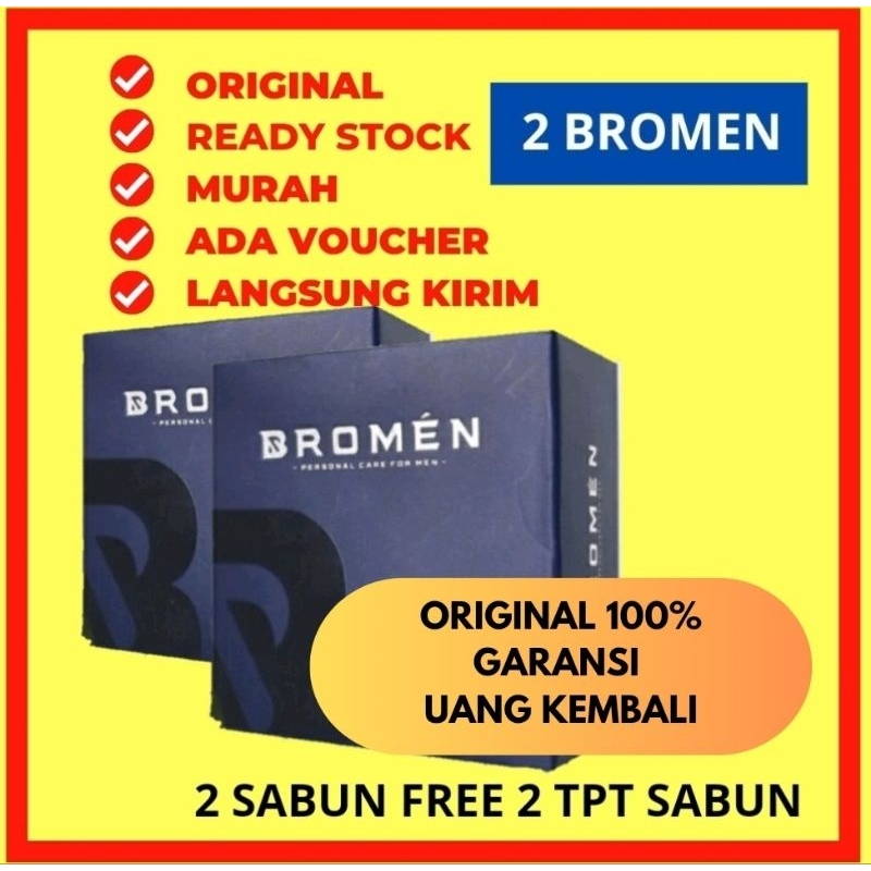 𝗕𝗥𝗢𝗠𝗘𝗡 𝗦𝗔𝗕𝗨𝗡 𝗖𝗢𝗪𝗢𝗞 2 PCS [GARANSI ORI]  FREE TEMPAT SABUN