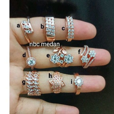 Cincin replika berlian harian titanium aman dipakai yg alergi