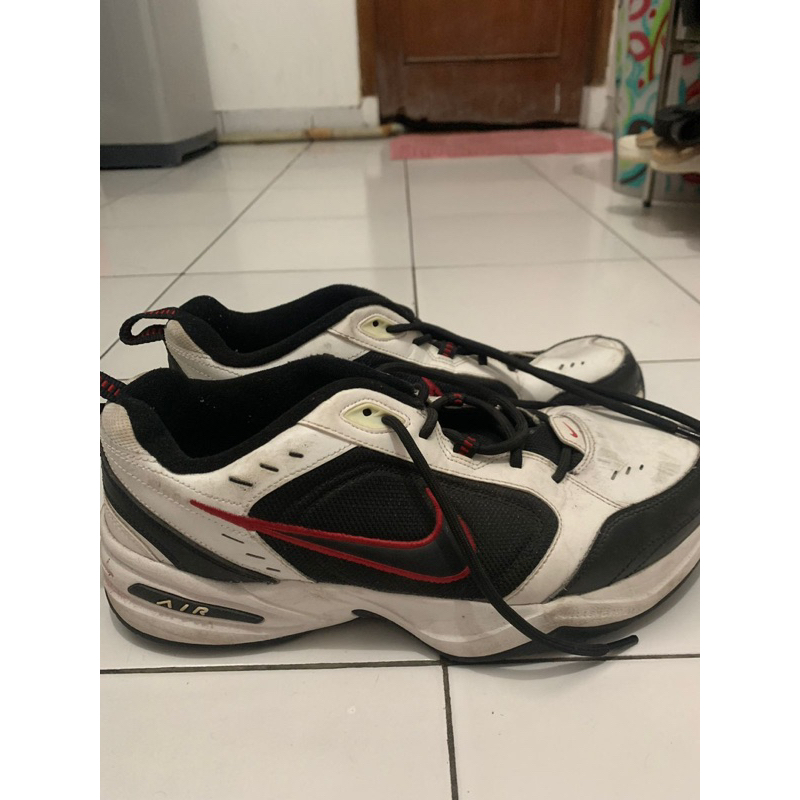 NIKE AIR MONARCH WHITE RED BLACK