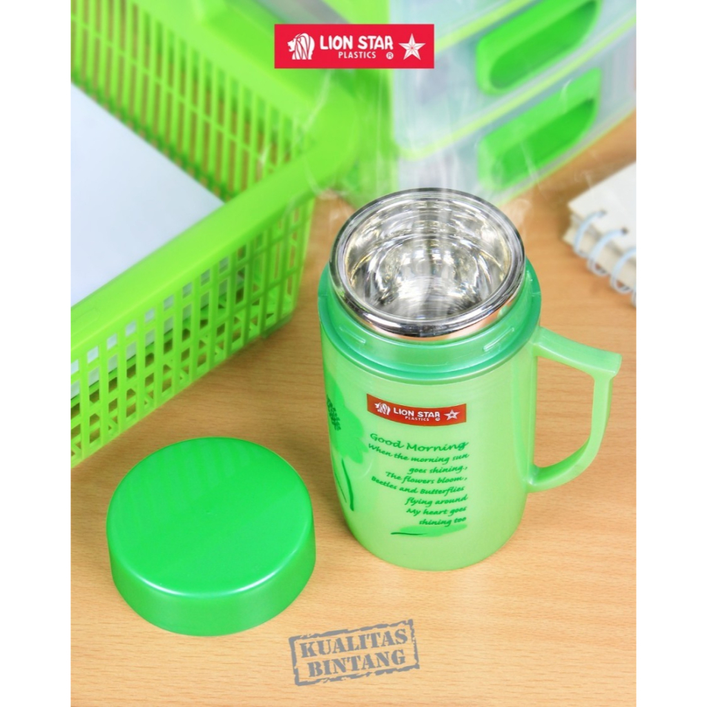 GELAS MUG TERMOS AIR PANAS 220ML LION STAR JASMINE VACUUM CUP M-3