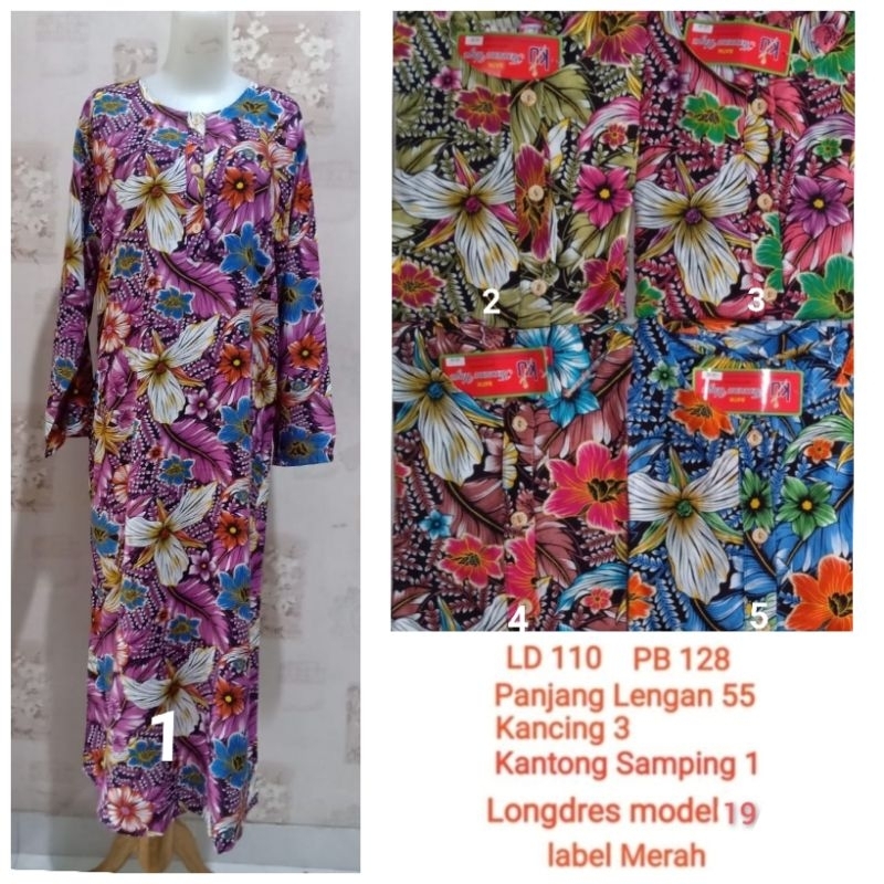 Longdres Kencana Ungu LD 20 / LD 19 Lengan panjang