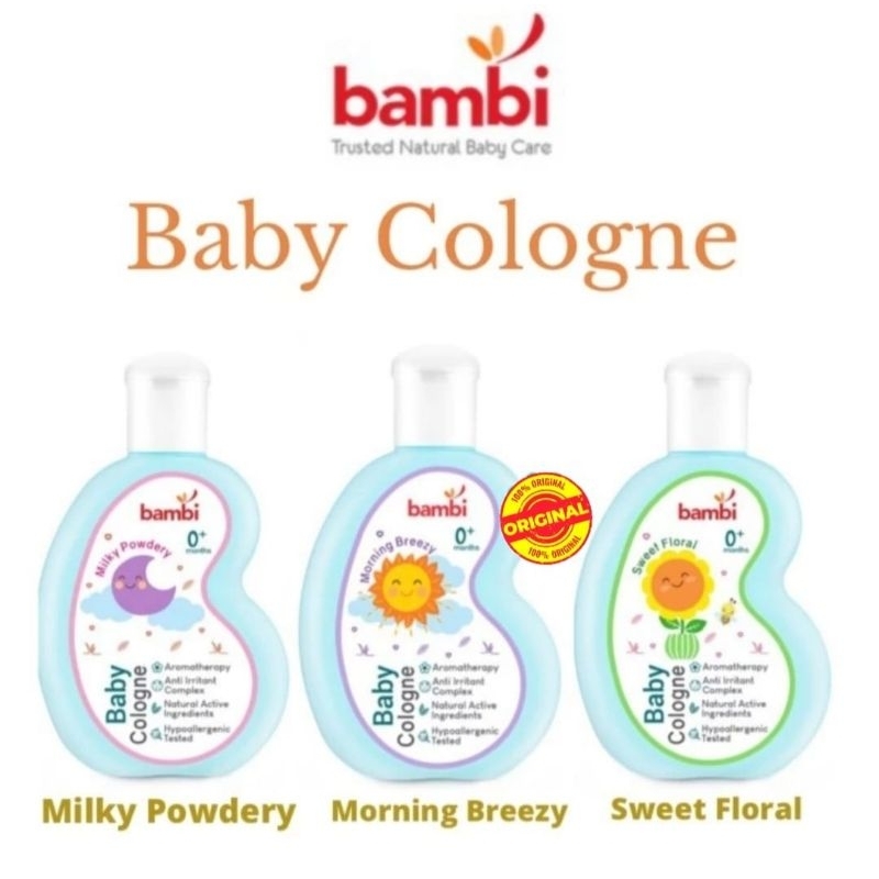 Bambi Baby Compact Powder FREE COLOGNE ...EXP 2026 BUNDLING 3in1