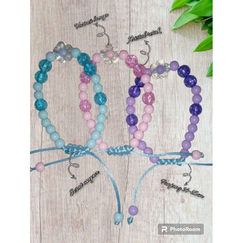 GELANG ANAK GELANG SERUT ANAK MOTE MIX KRISTAL