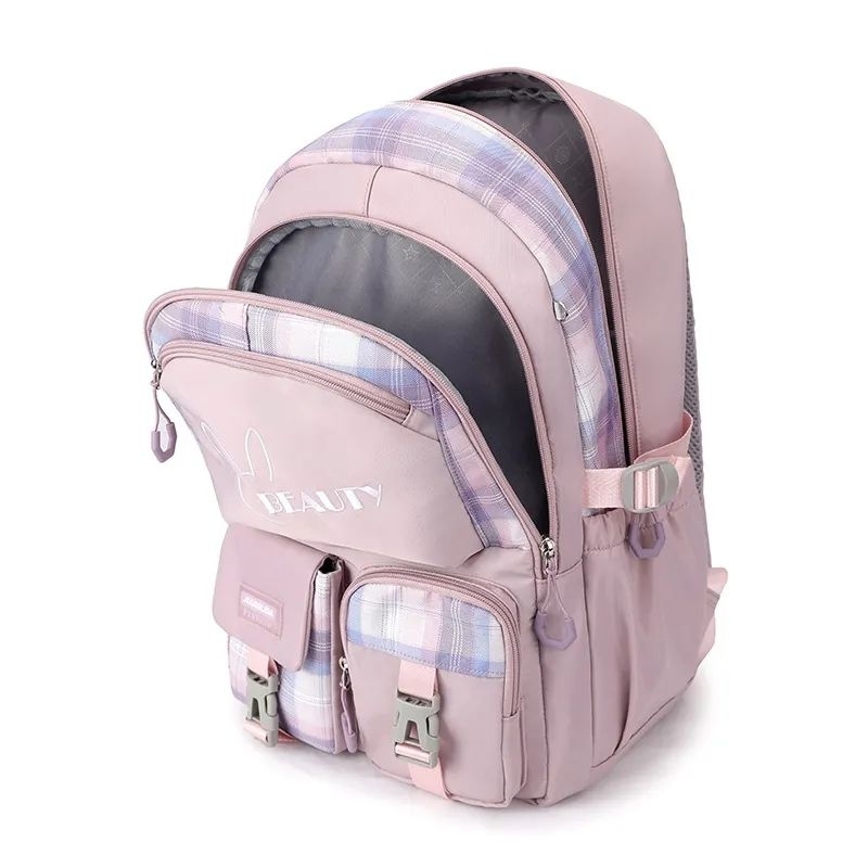 COD Tas Ransel Anak Perempuan Free Botol Minum Mantel Tas Jam Tangan Sport Plus Gantungan Bunga Tas Ransel SMP/SMA Terbaru Beauty Kapasitas Besar