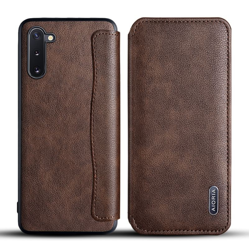 SAMSUNG NOTE 10 / NOTE 10 PLUS CASE LEATHER FLIP CASE AIORIA COVER SOFTCASE