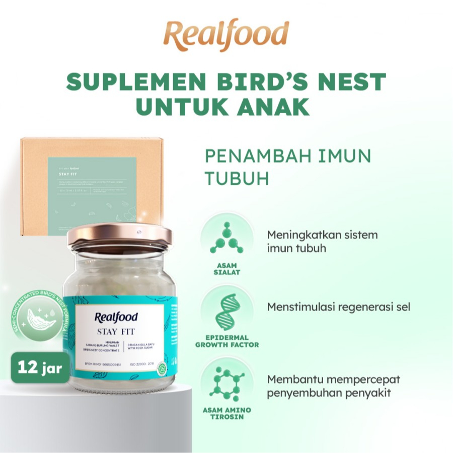 

Fit With Realfood Program Stay Fit Minuman Kesehatan Sarang Burung Birdnest Vitamin Imun Anak