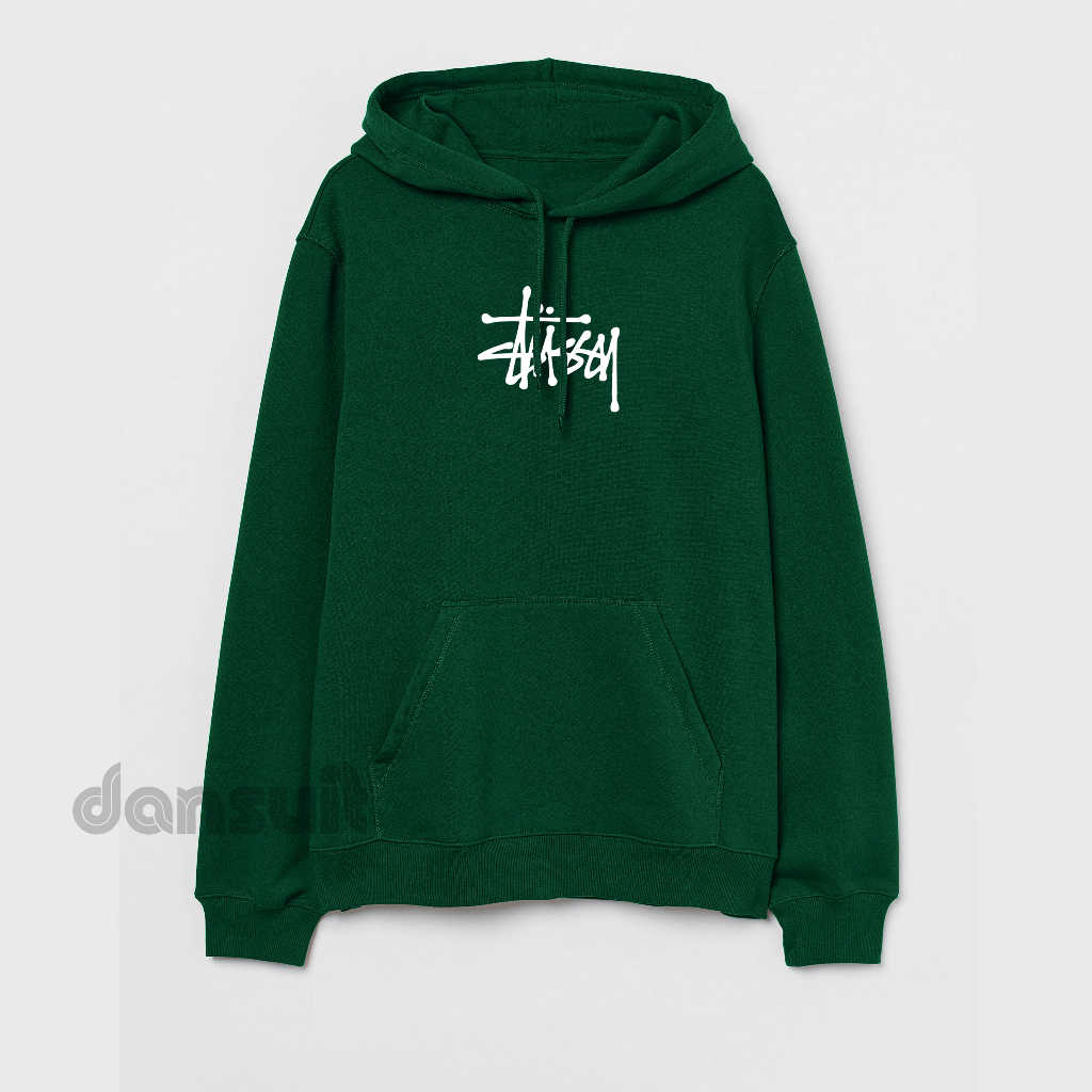 Sweater Hoodie Pria/Wanita Size M - XXXL Hoodie Distro STUSSY Bahan Fleece Tebal Premium