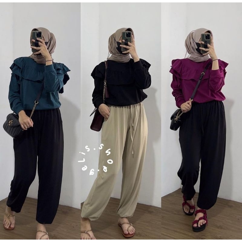 LOWI RUFFLE SHIRT GELIS SHOP #RESELLER GELIS SHOP