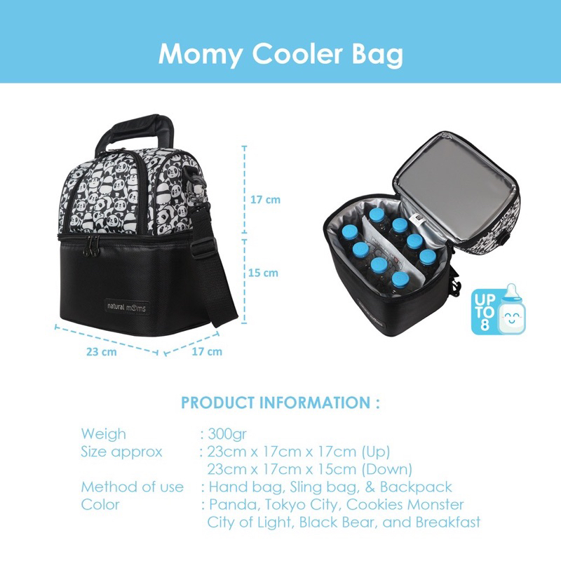 Natural Moms Cooler Bag Momy Bag FREE ICE GEL Tas Asi