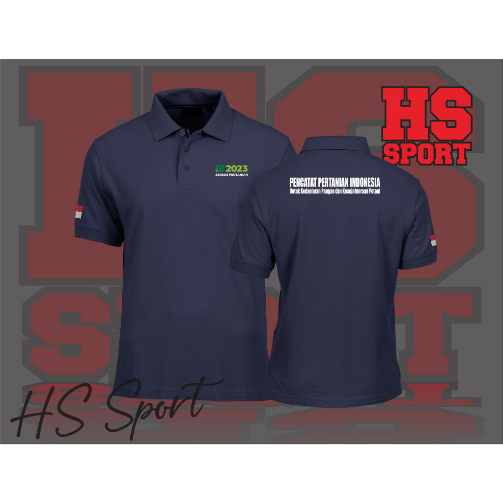 POLO SENSUS 2023 - BAJU POLO PENCATAT PERTANIAN INDONESIA - BAJU POLO KERAH