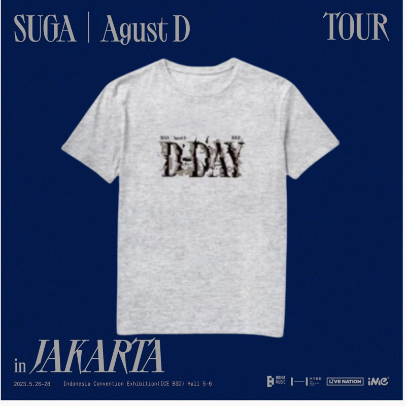 KAOS SUGA AGUSTD D DAY TOUR 2023 JAKARTA MERCH