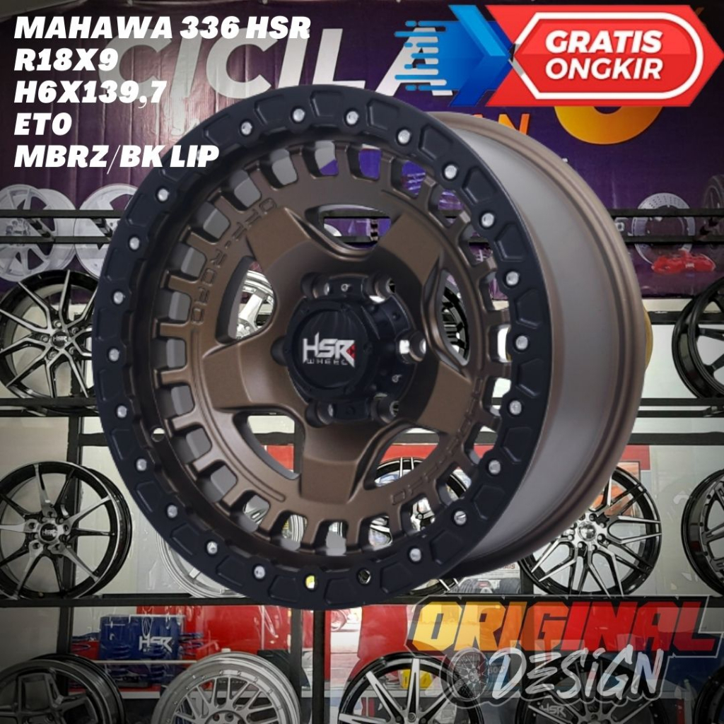 Velg Mobil Ring 18 R18 HSR MAHAWA Lobang 6 Model OFFROAD
