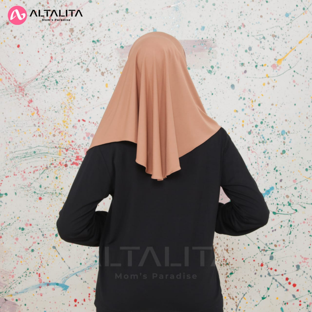 Altalita - Kerudung Bergo Sport Penguin Size S Jilbab Instan Qiara Jersey Premium Hijab Instan pet Tebal Menutup Dada Cocok Untuk Sekolah Olahraga Volly Futsal Senam dan Sehari-Hari