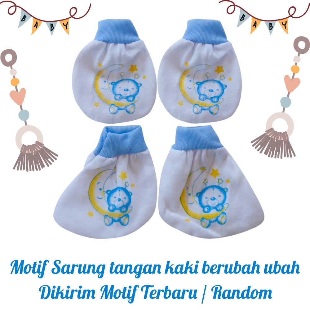 Sarung Tangan Kaki Bayi  1 pasang kaos tangan dan 1Pasang  kaos kaki