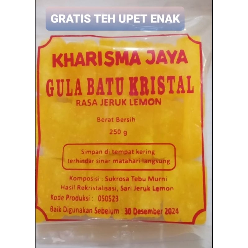 

GULA BATU LEMON 250 gram ENAK GRATIS teh upet khas cirebon