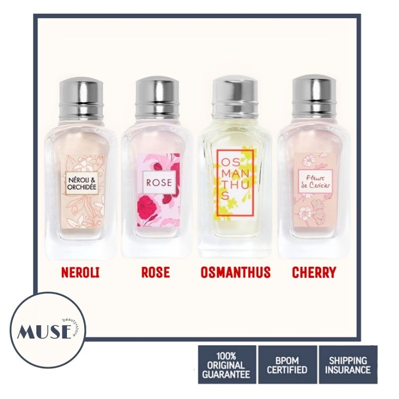 Loccitane Eau De Toilette 7.5ml / Parfum [ Cherry Blossom / Osmanthus / Rose ]