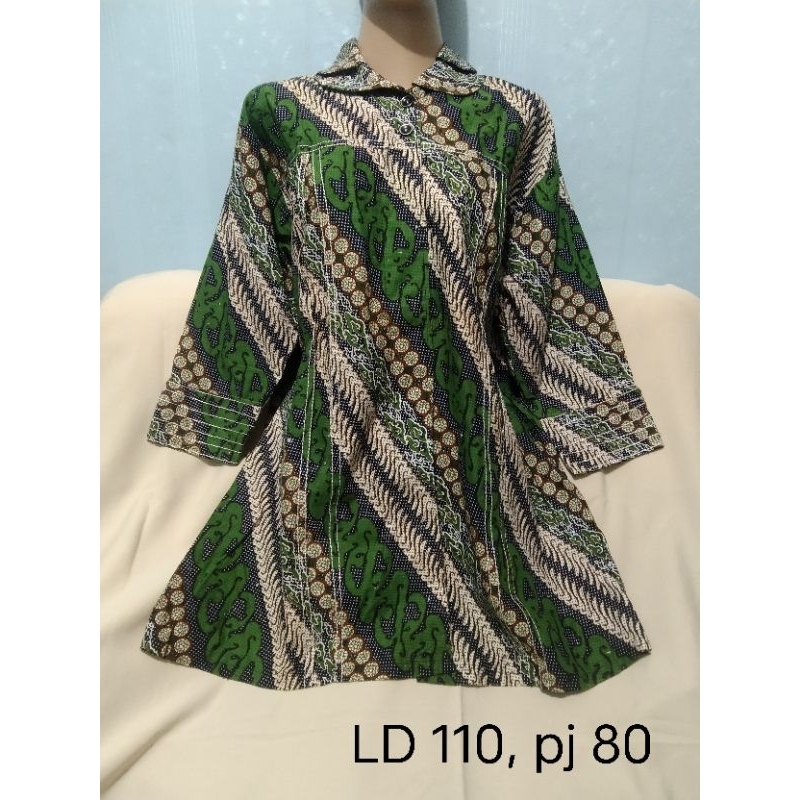 atasan batik / tunik batik wanita / preloved / pl / baju batik wanita pl
