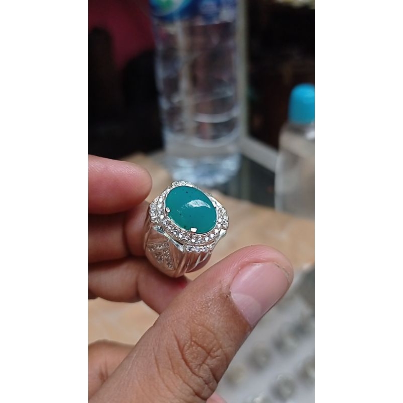 cincin bacan doko majiko biru polos cantik