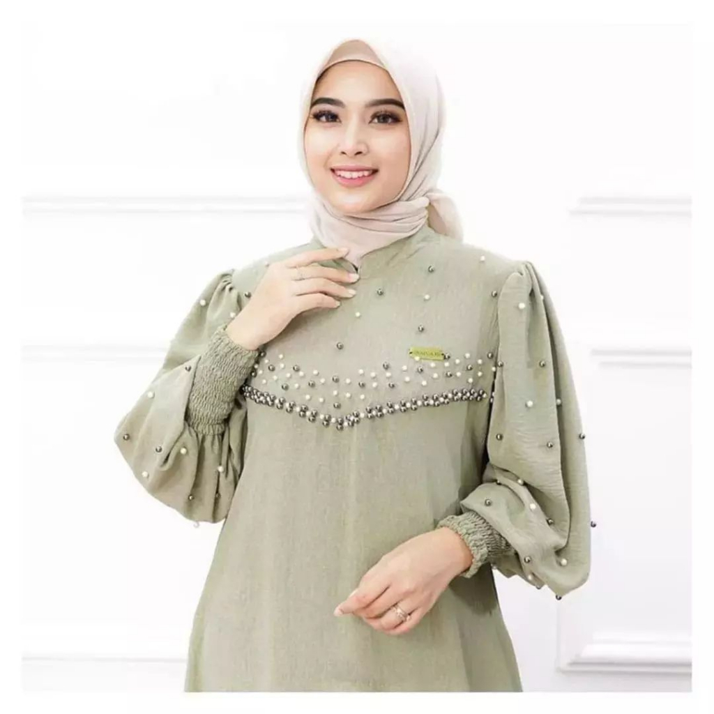 Baju Gamis Wanita Kekinian 2023 Gamis Muslim Wanita Terbagus Bahan Crinkle Airflow Premium  Aplikasi Mutiara Fasshion Muslim Vioni Dress Gamis Kekinian Baju Dress Perempuan Dewasa Baju Pesta