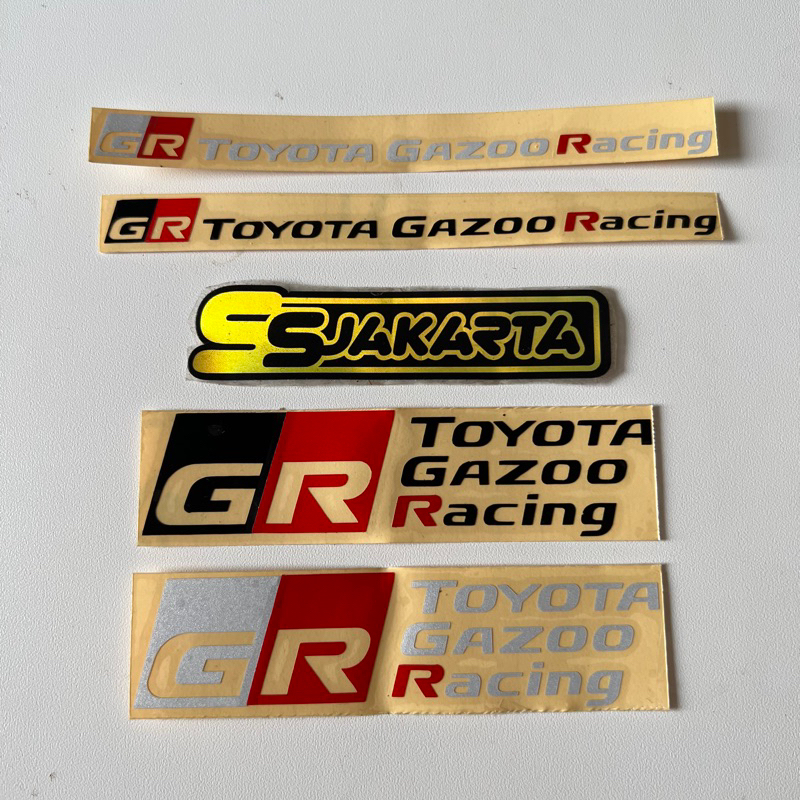STIKER STICKER GR TOYOTA GAZOO RACING CUTTING