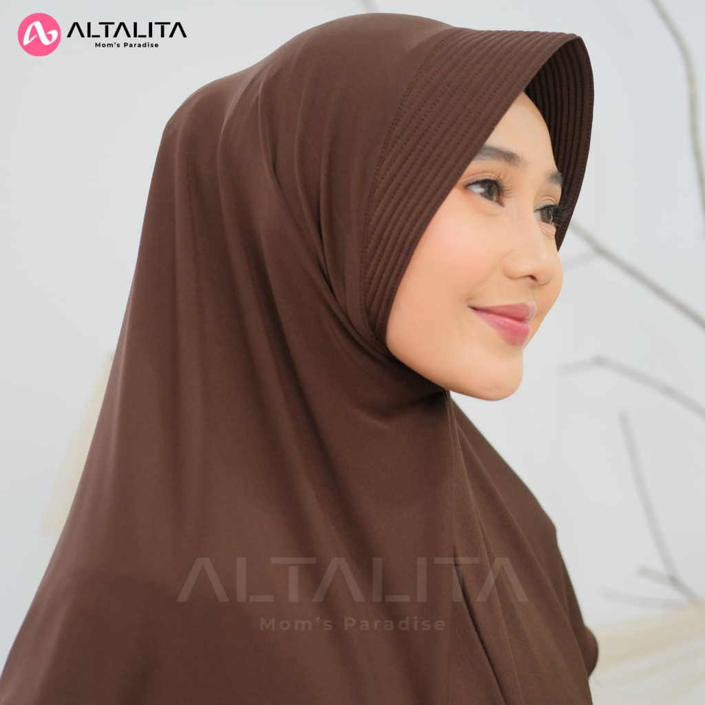 Altalita - Hijab Bergo Qanita Penguin Size L Kerudung Hamidah Instan Menutup Dada pet Tebal Jilbab Sport Jersey Premium Cocok Untuk Sekolah Olahraga Volly Futsal Senam dan Sehari-Hari