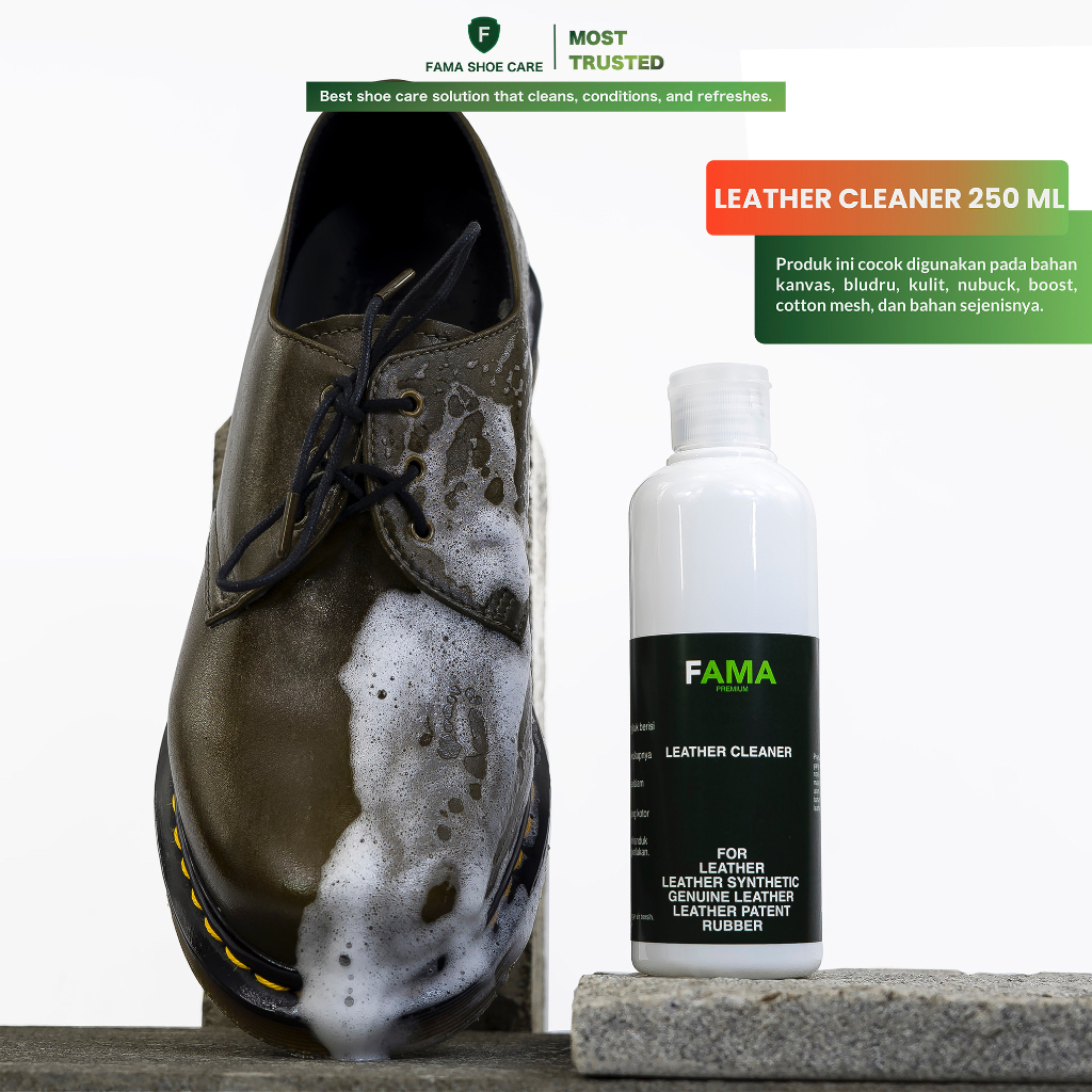 Fama Shoe Care - Leather Cleaner 250Ml - Sabun Sepatu Kulit - Fama Shoes Cleaner - Shoe Cleaner