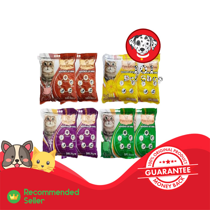 PASIR KUCING GUMPAL WANGI PAWSITIVE 20L (10L x 2 SAK) GOSEND &amp; GRAB