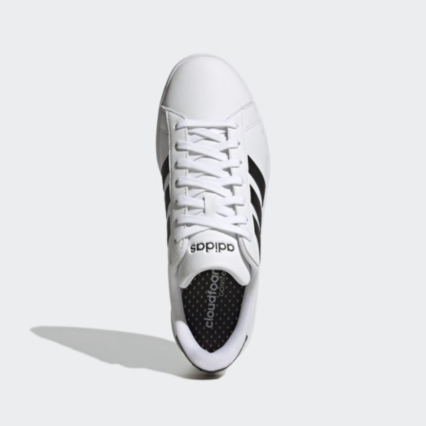 {MixaStore} ADIDAS TENNIS Sepatu Grand Court Cloudfoam Lifestyle Pria Putih GW9195 - UK : 9.5 Diskon