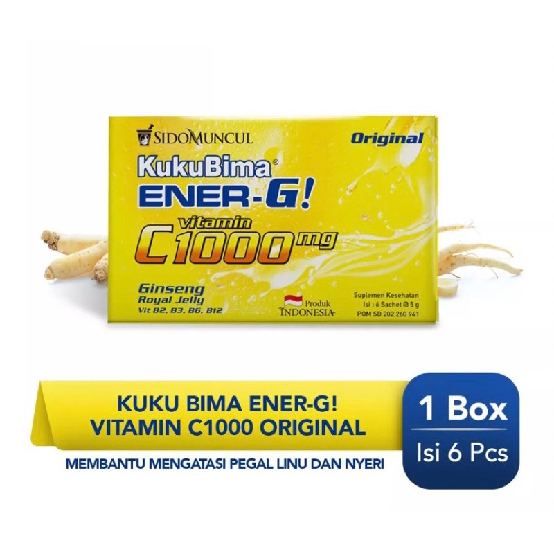 

Kukubima Ener-G Vit C1000 Original 6 sachet