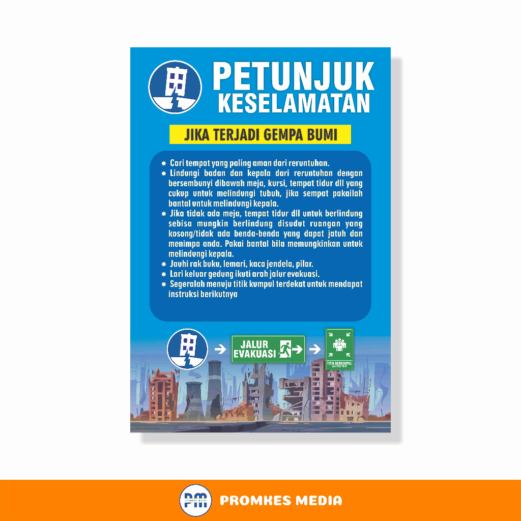 

Poster Keselamatan Gempa Bumi, Poster K3, Poster Gempa Bumi