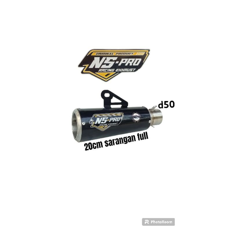 Slincer knalpot racing GP 2 black Sarfull original NS-pro Exhaust