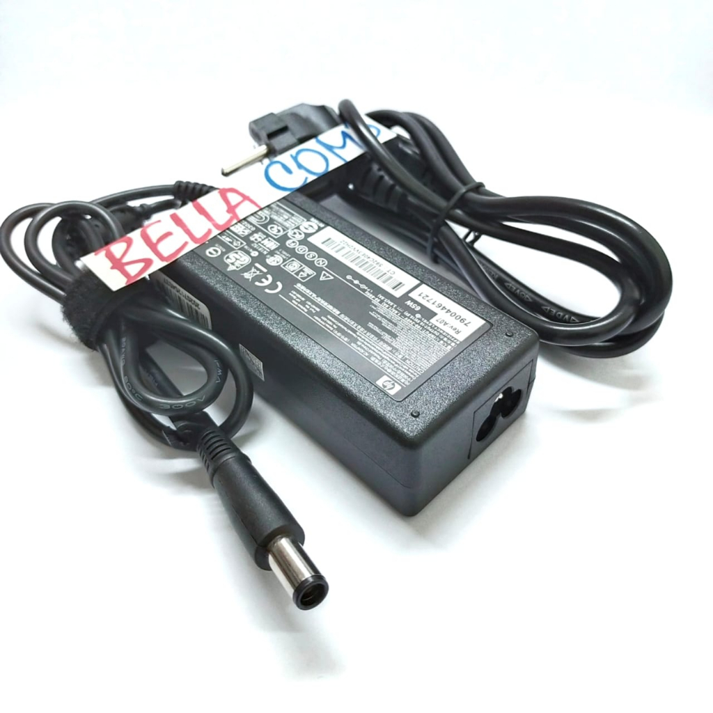 Adaptor Laptop HP Compaq 18.5V 3, 5A 7.4*5.0Mm 65W untuk HP Compaq Pavilion G6 DV5 DV6 DV7 DV4 G50 G60 N193 CQ43 CQ32 CQ60 PC Notebook HP Compaq 2230s 2510p 2710p 6510b 6515b 6530b 6535b 6710b 6715b 6720s 6730b PC Notebook HP Compaq 6735s 6820s 6830s 6910