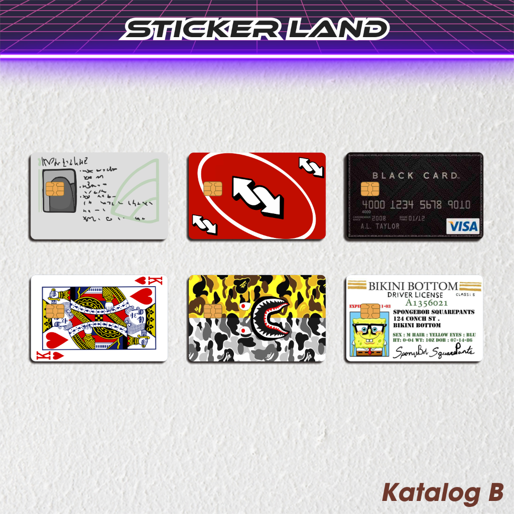 

Stiker ATM - Stiker Kartu ATM Vinyl Emoney Flazz Katalog B Sticker Land