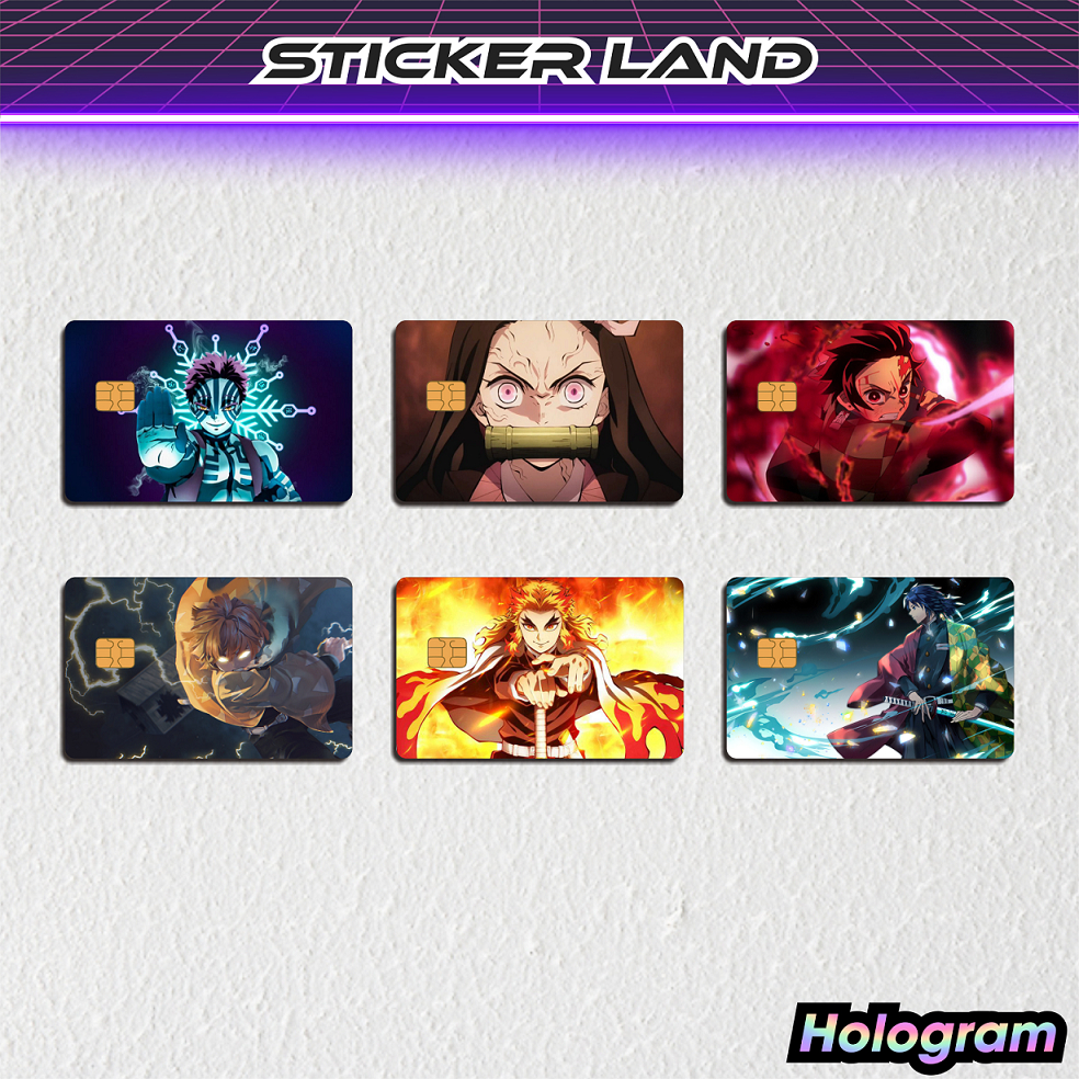

Stiker ATM Demon Slayer Spesial Hologram - Stiker Kartu ATM Anime Hologram Emoney Flazz Sticker Land