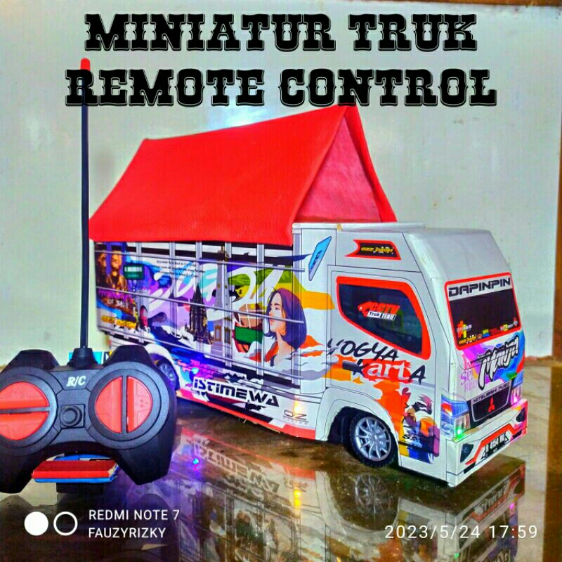 PROMO TRUK OLENG MINIATUR REMOT CONTROL FULL LAMPU DAN TERPAL PALING MURAH