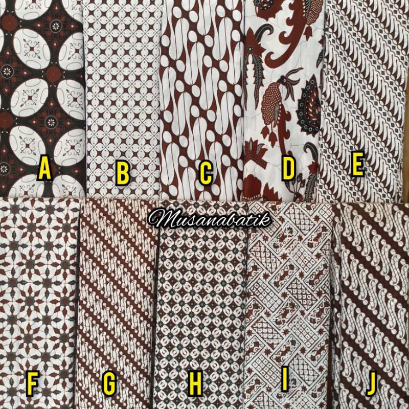 Kain batik printing murah batik jarik sogan coklatan putih h santoso unggul jaya batik kawung parabg