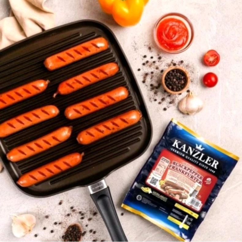 

Kanzler Sosis Blackpepper Frankfurter 300gr