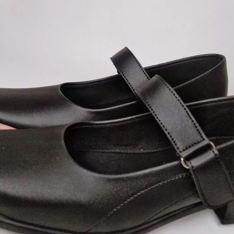 PROMO DISKON TERLARIS Sepatu Pantofel Wanita Hak 3 Cm Hitam Sekolah Paskibra Kantor COD