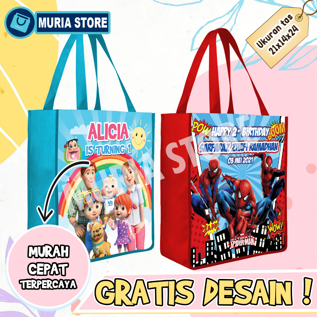 

Tas Kado Ulang Tahun Goodie Bag Custom Nama 21 X 14 X 24 Muat KFC