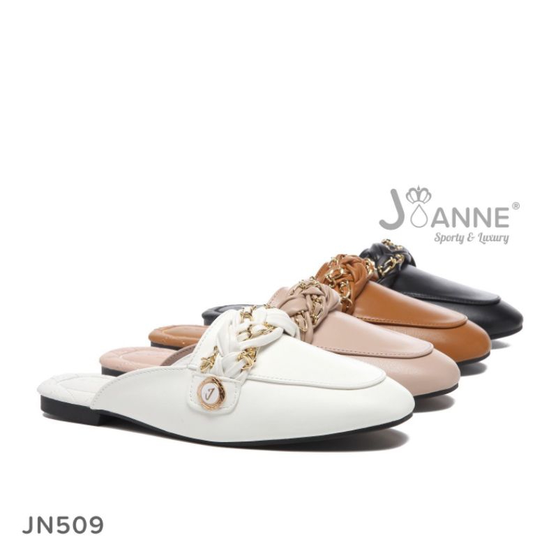 JOANNE Chain Mules Loafers Shoes #JN509 ORIGINAL