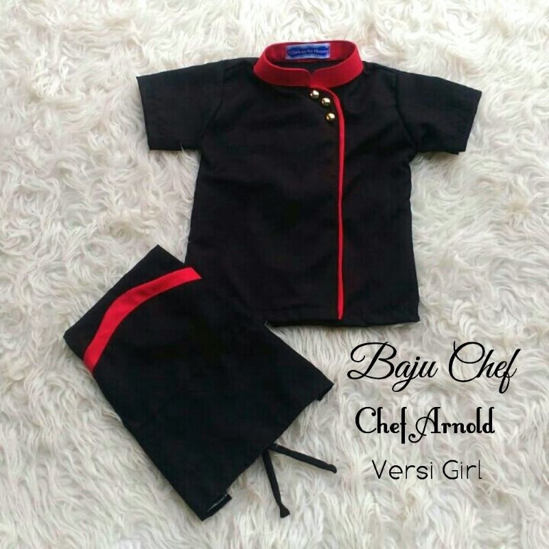 kostum chef arnold/kostum chef anak dan dewasa/kostum master chef indonesia/baju chef anak/kostum koki anak/baju koki anak