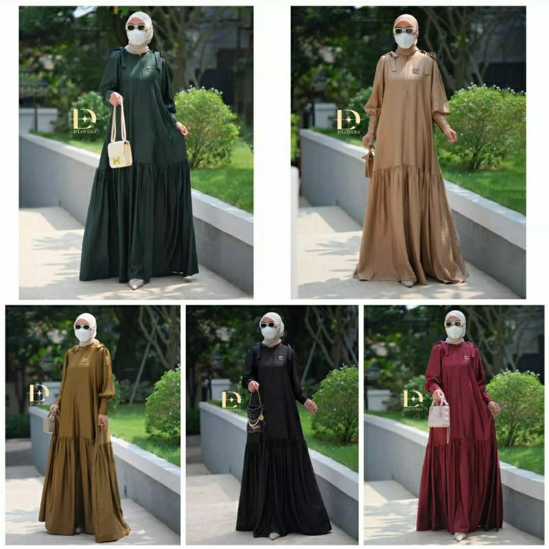 Gamis Dhilovera.SAYLA DRESS DLOVERA.DRESS TERBARU DLOVERA