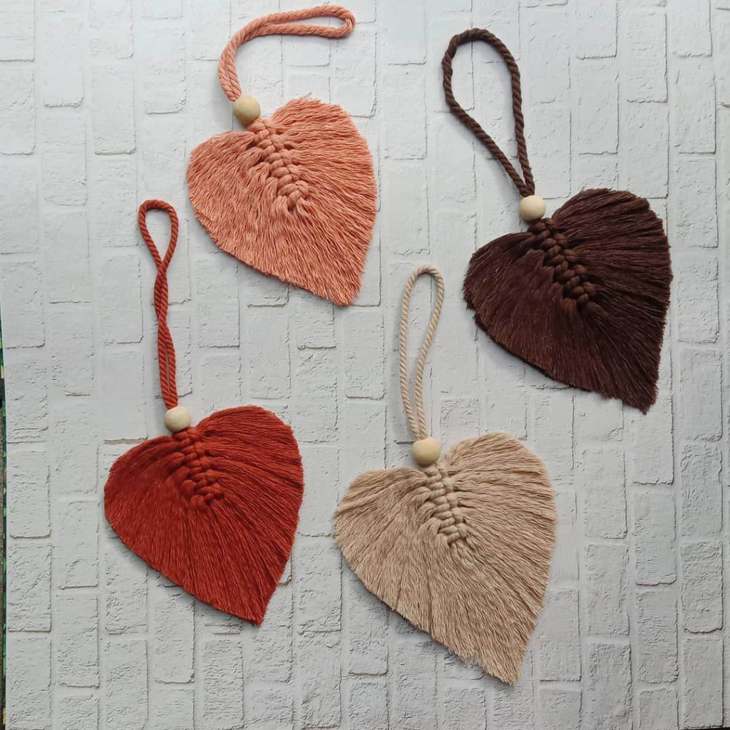 Macrame daun aesthetic -macrame daun warna warni