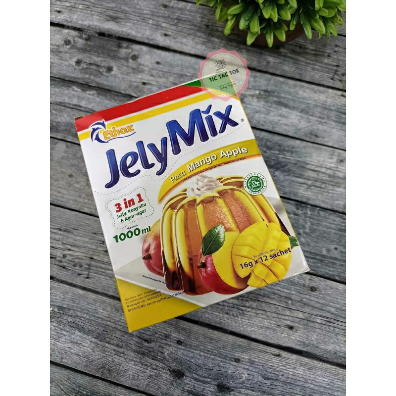 Jelly Mix Mango Apple Box Isi (12pcs) / Jelly Bubuk Instan / Bubuk Jelly Rasa Mangga Dan Apel