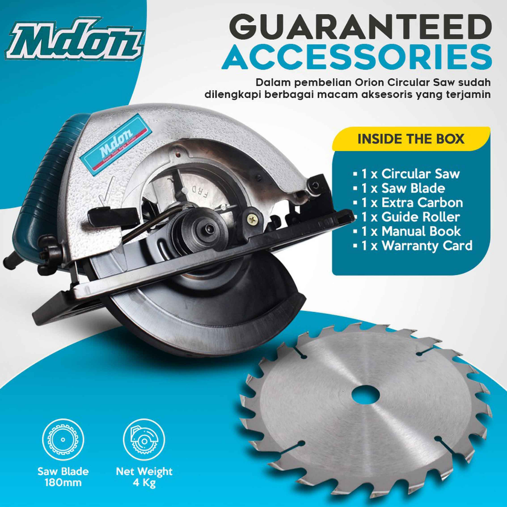 Mesin Gergaji Electric* MDON Circular Saw Jp18* Mesin Potong Kayu* Mesin Multifungsi