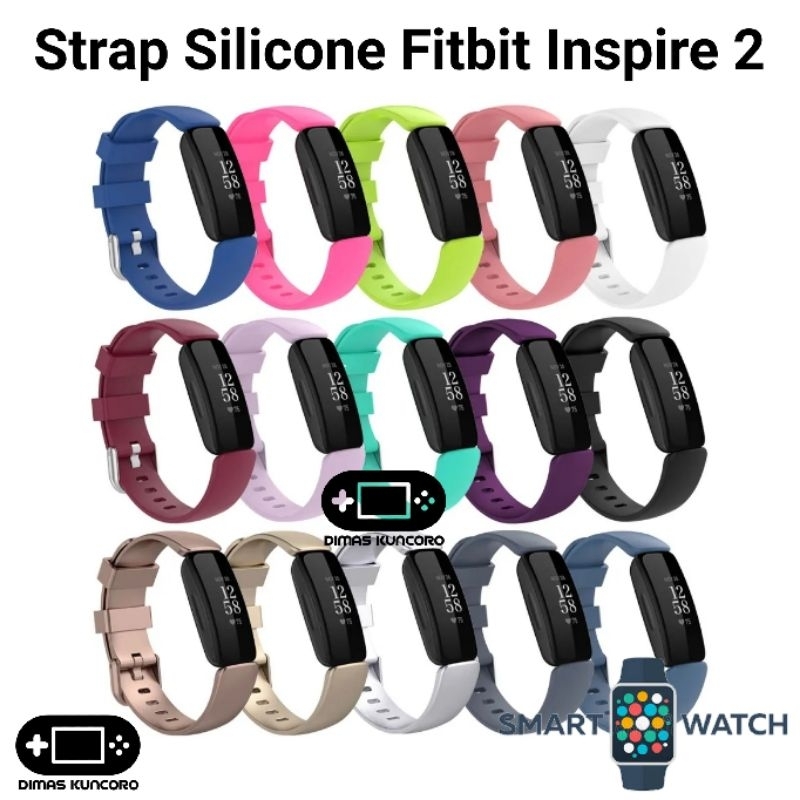 Strap Silicone Fitbit Inspire 2 silikon tali jam tangan karet wristband