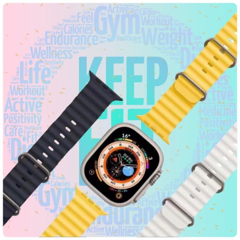 Tali✅Ocean Band Strap For iwatch Series 8 Ultra 7 6 5 4 T500 T55 T600 T700 T800 T900 X7 S8 DT100 HW1