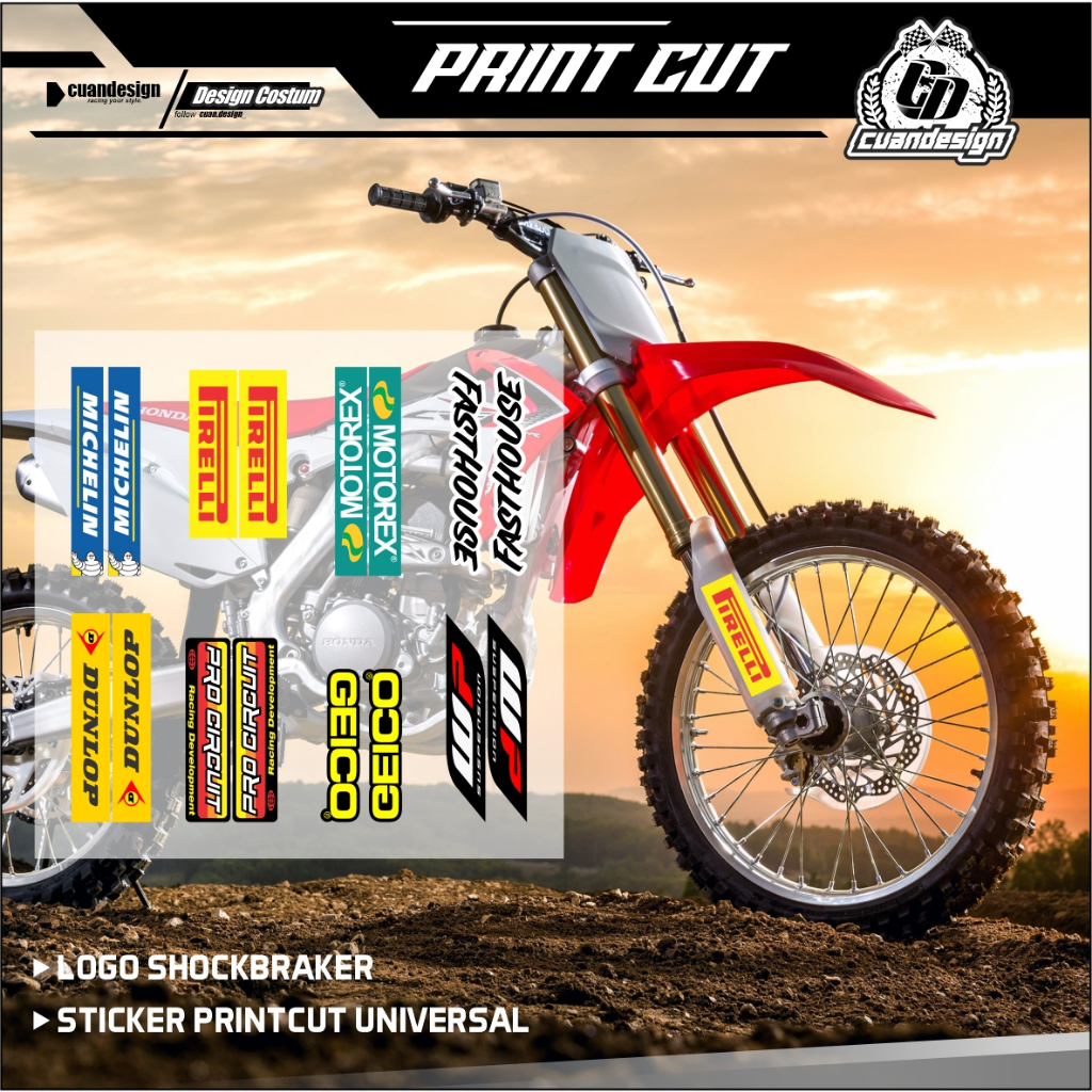 FORK GUARD DECAL STICKER / STICKER COVER SHOCKBREAKER CRF WR155 TS KLX KTM HUSQ