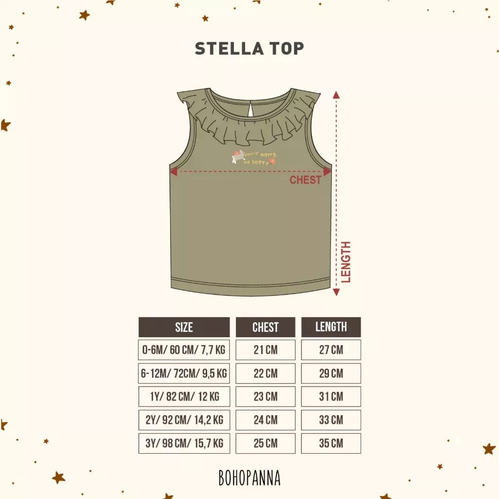 Bohopanna Stella Top - Baju Atasan Anak Perempuan Isi 2 RANDOM (BHB-STT)