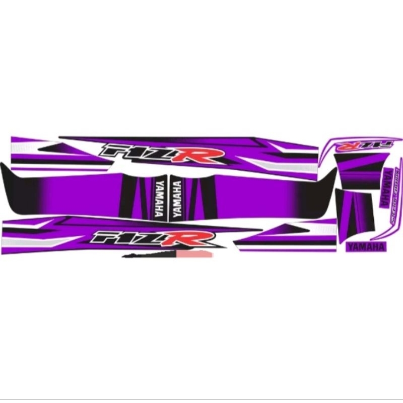 STRIPING STIKER F1ZR VARIASI UNGU